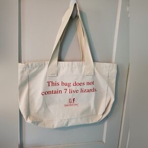 Canvas Tote Bag Does Not Contain Lizards Fashion Brand Company